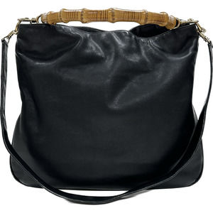 Gucci Black Bamboo 2way Bag